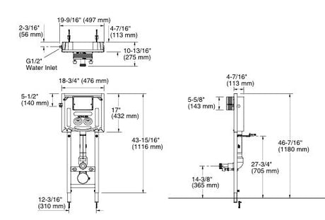 EVOFIT+ FULL FRAME MECH IN WALL TANK - KOHLER PREMIUM -  ( MECHANICAL - PREMIUM - 0x0 mm - 0inchx0inch )