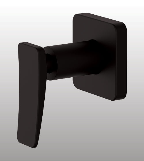 BRASS CONCEALED STOP COCK WITH FLANGE - AQUANT -  ( MATT BLACK - WAVE SERIES - 0x0 mm - 0inchx0inch )