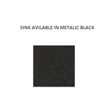 QUARTZ SINK 1.0 BOWL W/O DRAIN BOARD (DEPTH 8INCH) LIVIA LARGE - NIRALI -  ( METTALIC BLACK - QUARTZ ELITE RANGE - 595x450 mm - 24inchX18inch )