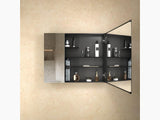 MAXSTOW MIRRORED CABINET - KOHLER LUXURY -  ( DARK ANODIZED ALUMINUM - LUXURY - 762x710 mm - 24inchX0inch )