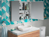 MAXSTOW MIRRORED CABINET - KOHLER LUXURY -  ( DARK ANODIZED ALUMINUM - LUXURY - 762x710 mm - 24inchX0inch )