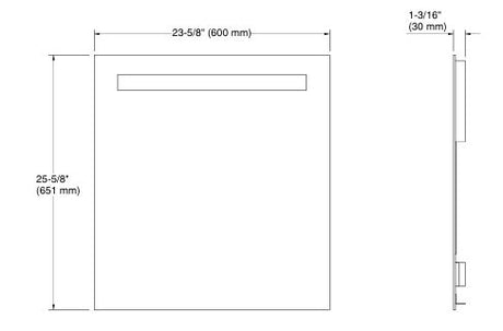FOREFRONT-LED MIRROR WITH DIGITAL CLOCK - KOHLER LUXURY -  (  - LUXURY - 0x0 mm - 0inchx0inch )