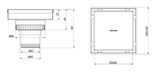HIDDEN SQUARE FLOOR DRAIN - KOHLER PREMIUM -  ( POLISHED CHROME - PREMIUM - 100x100 mm - 4inchX4inch )