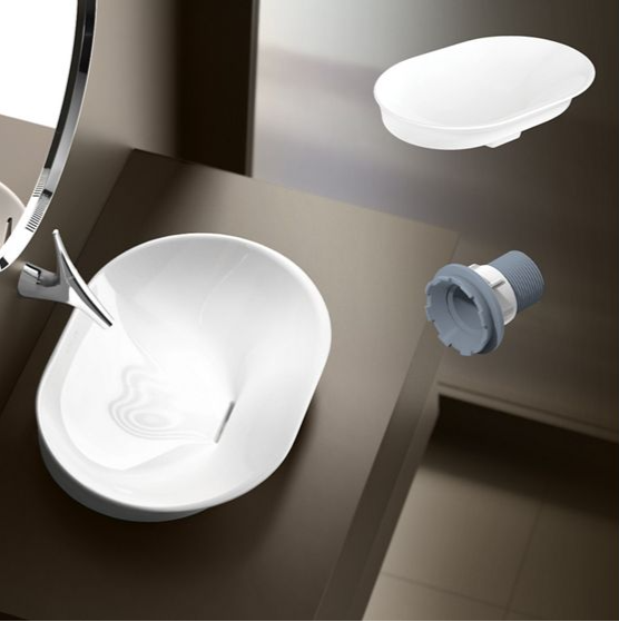 KOHLER VIVE GEO VESSEL W/O DECK - KOHLER PREMIUM -  ( WHITE - PREMIUM - 550x400 mm - 16inchX0inch )