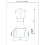 CONC.STOP COCK WITH HEAVY BODY - ESSCO FAUCET -  ( CHROME - MARVEL RANGE - 0x20 mm - 0inchX0.75inch )