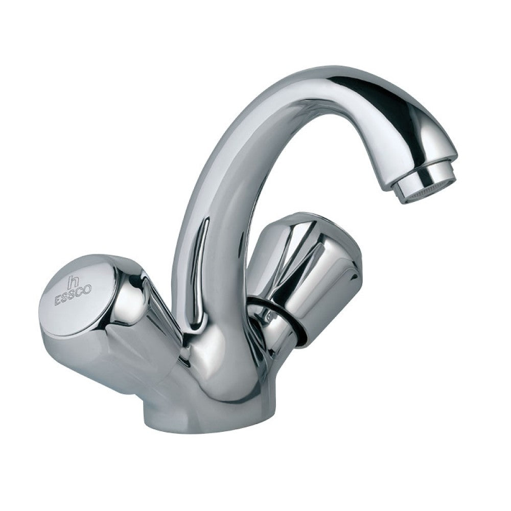 CENTRE HOLE B/MXR U SHAPED ROUND W/PIPES - ESSCO FAUCET -  ( CHROME - MARVEL RANGE - 0x15 mm - 0inchX0.6inch )