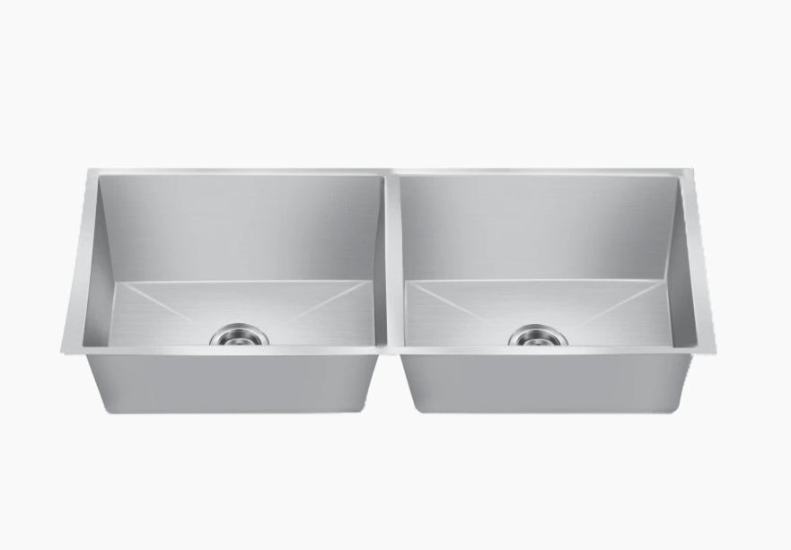 SS SINK 2.0 BOWL W/O DRAINBOARD (DEPTH 9INCH) MANTA BIG (1.2 MM THICKNESS) - NIRALI -  ( SATIN - MAGNUS PREMIUM RANGE - 1005x510 mm - 39.5inchX20inch )