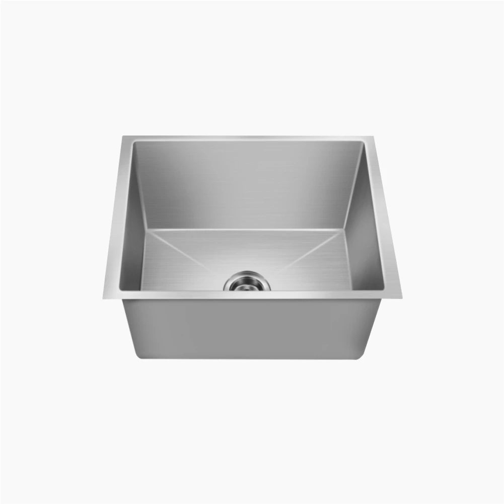 SS SINK 1.0 BOWL W/O DRAIN BOARD(DEPTH 8  ) MAXELL SMALL (1.2 MM THICKNESS) - NIRALI -  ( SATIN - MAGNUS PREMIUM RANGE - 490x410 mm - 19inchX16inch )