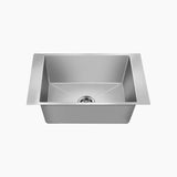 SS SINK 1.0 BOWL W/O DRAIN BOARD (DEPTH 9  ) MAXUS SMALL (1.2 MM THICKNESS) - NIRALI -  ( SATIN - MAGNUS PREMIUM RANGE - 635x460 mm - 25inchX18inch )