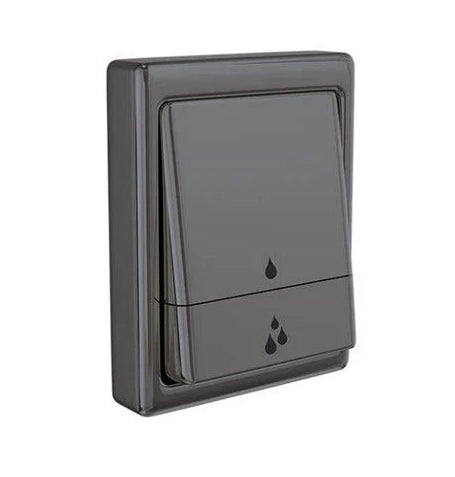 METROPOLE F/VALVE D/FLUSH RECT PLATE - JAQUAR FAUCETS - ( BLACK CHROME - FLUSH VALVE - 0x40 mm - 0inchX1.6inch )