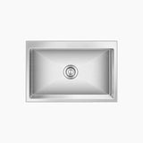 SS SINK 1.0 BOWL W/O DRAINBOARD (DEPTH 9INCH) MORGAN BIG (1MM THICKNESS) - NIRALI -  ( SATIN - MAGNUS ELITE RANGE - 760x500 mm - 30inchX19.5inch )