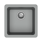 QUARTZ 1.0 BOWL W/O DRAIN BOARD (DEPTH 8INCH) - CARYSIL -  ( GRANITE METALLIC CROMA - NEO SALSA - 423x423 mm - 16.65inchX16.65inch )