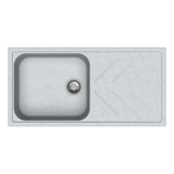 STD 1 BOWL W/DRAINBOARD(DEPTH 8INCH) - CARYSIL -  ( CRATER - NEW BEETHOVEN - 1000x500 mm - 40inchX20inch )