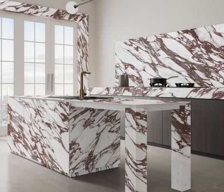 VIOLA VINO ULTRA GLEAM - PORCEKO -  (  - QUARRY WHITE - 3000x790x15 mm - 118.11inchX31.1inchX0.6inch )