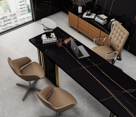 NOIR ST LAURENT ULTRA GLEAM - PORCEKO -  (  - QUARRY BLACK - 3000x790x15 mm - 118.11inchX31.1inchX0.6inch )