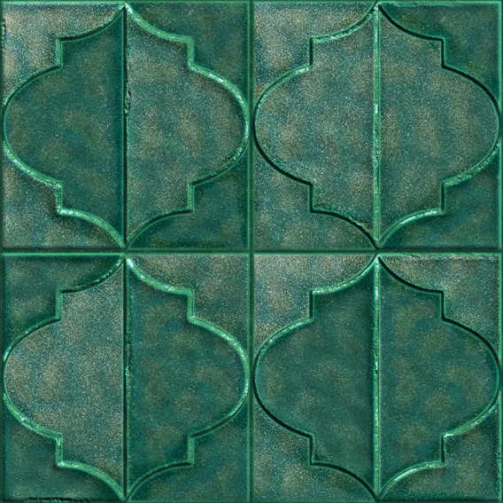 OGEE JADE HL - INDIAN TILES -  (  - KERACER HIGH DEPTH DESIGNER TILES - 300x300x9 mm - 12inchX12inchX0.36inch )