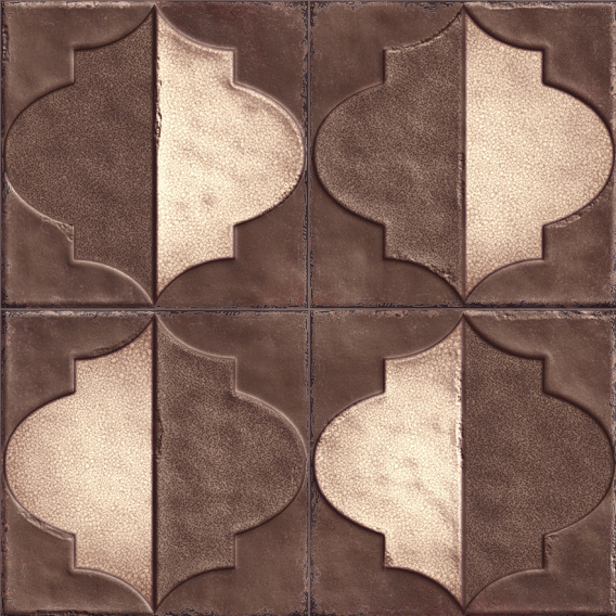OGEE CHOCO HL - INDIAN TILES -  (  - KERACER HIGH DEPTH DESIGNER TILES - 300x300x9 mm - 12inchX12inchX0.36inch )