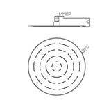 MAZE ROUND 12 - JAQUAR FAUCETS - ( ANTIQUE BRONZE - OVERHEAD SHOWER - 15x300 mm - 0.5inchX12inch )