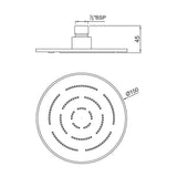 MAZE ROUND 6 - JAQUAR FAUCETS - ( BLACK CHROME - OVERHEAD SHOWER - 150x15 mm - 6inchX0.6inch )
