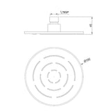 MAZE OVER HEAD SHOWER ROUND SHAPE - JAQUAR FAUCETS - ( BLACK MATT - OVERHEAD SHOWER - 15x150 mm - 0.5inchX6inch )