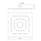 MAZE SQUARE  9.5   - JAQUAR FAUCETS -  ( BCH - OVERHEAD SHOWER - 15x240 mm - 0.5inchX9.5inch )