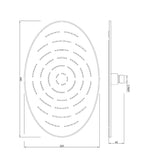 MAZE OVAL  13.5  X 8.5   - JAQUAR FAUCETS -  ( GOLD DUST - OVERHEAD SHOWER - 15x340 mm - 0.5inchX13.5inch )