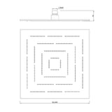 MAZE OVERHEAD SHOWER SQUARE SHAPE - JAQUAR FAUCETS -  ( BLUSH GOLD PVD - OVERHEAD SHOWER - 300x300 mm - 12inchX12inch )