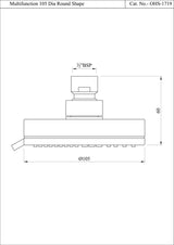 ROUND M.FLOW W/AIR EFFECT - JAQUAR FAUCETS - ( CHROME - OVERHEAD SHOWER - 105x15 mm - 4inchX0.5inch )