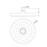 ROUND SINGLE FLOW AIR - JAQUAR FAUCETS - ( CHROME - OVERHEAD SHOWER - 15x180 mm - 0.5inchX7inch )