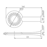 ROUND 250MM WITH BUILT IN ARM - JAQUAR FAUCETS - ( CHROME - OVERHEAD SHOWER - 250x15 mm - 10inchX0.5inch )