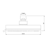 ROUND M.FLOW WITH AIR - JAQUAR FAUCETS - ( CHROME - OVERHEAD SHOWER - 15x140 mm - 0.5inchX5.5inch )