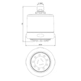 ROUND CYLINDRICAL M.FLOW 100MM - JAQUAR FAUCETS -  ( CHROME - OVERHEAD SHOWER - 0x15 mm - 0inchX0.5inch )