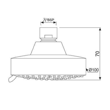 ROUND M.FLOW 100MM - JAQUAR FAUCETS -  ( CHROME - OVERHEAD SHOWER - 0x15 mm - 0inchX0.5inch )
