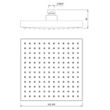 SQUARE - JAQUAR FAUCETS -  ( CHROME - OVERHEAD SHOWER - 15x200 mm - 0.5inchX8inch )