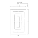 MAZE OVERHEAD SHOWER RECTANGULAR - JAQUAR FAUCETS - ( GRAPHITE - OVERHEAD SHOWER - 295x190 mm - 11.8inchX7.6inch )