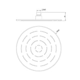 MAZE ROUND 9.5 - JAQUAR FAUCETS - ( STAINLESS STEEL - OVERHEAD SHOWER - 240x15 mm - 9.6inchX0.6inch )