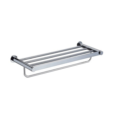 TOWEL RACK 600MM LONG WITH LOWER HANGER - ARTIZE FAUCET -  ( CHROME - ONYX - 0x600 mm - 0inchX24inch )
