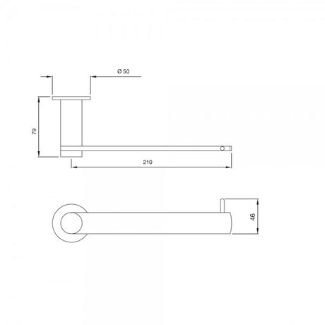 TOWEL HOLDER - ARTIZE FAUCET -  ( ANTIQUE COPPER - ONYX - 0x15 mm - 0inchX0.5inch )