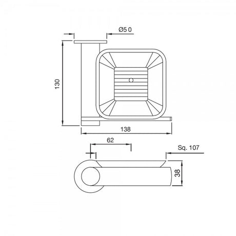 SOAP DISH HOLDER - ARTIZE FAUCET -  ( BRIGHT GOLD PVD - ONYX - 0x15 mm - 0inchX0.5inch )