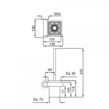 W.C.BRUSH HOLDER - ARTIZE FAUCET -  ( BLACK CHROME - ONYX - 0x0 mm - 0inchx0inch )