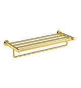 TOWEL RACK 600MM LONG WITH LOWER HANGER - ARTIZE FAUCET -  ( GOLD BRIGHT PVD - ONYX - 0x600 mm - 0inchX24inch )