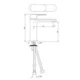 S.L. BASIN MIXER W/BRAIDED PIPES - JAQUAR FAUCETS -  ( GOLD BRIGHT PVD - OPAL PRIME - 0x15 mm - 0inchX0.5inch )