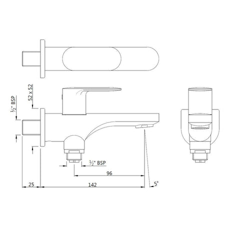 2 WAY BIB COCK WITH FLANGE - JAQUAR FAUCETS -  ( STAINLESS STEEL FINISH - OPAL PRIME - 0x15 mm - 0inchX0.5inch )