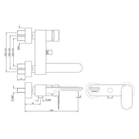 SINGLE LEVER WALL MIXER - JAQUAR FAUCETS -  ( BLACK CHROME - OPAL PRIME - 0x15 mm - 0inchX0.5inch )