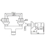 S.L.SHOWER MXR EXPOSED FOR CON.HAND SHWR - JAQUAR FAUCETS -  ( CHROME - OPAL PRIME - 0x15 mm - 0inchX0.5inch )