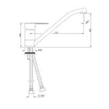 SINGLE LEVER SINK MIXER WITH SWINGING SPOUT - JAQUAR FAUCETS -  ( BLACK MATT - OPAL PRIME - 0x15 mm - 0inchX0.5inch )