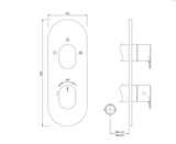 AQUAMAX EXPOSED PART KIT OF THERMOSTATIC SHOWER MIXER WITH 3-WAY DIVERTER & SLEEVE (COMPATIBLE WITH ALD-683N) - JAQUAR FAUCETS -  ( BLACK MATT - OPAL PRIME - 0x20 mm - 0inchX0.75inch )