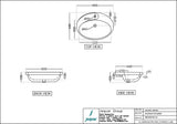 COUNTER TOP BASIN - JAQUAR SWARE - ( WHITE - OPAL - 600x440 mm - 24inchX17.6inch )
