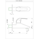 BIB COCK WITH WALL FLANGE - ESSCO FAUCET -  ( CHROME - ORBIT - 0x15 mm - 0inchX0.5inch )