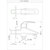 2-WAY BIB COCK WITH WALL FLANGE - ESSCO FAUCET -  ( CHROME - ORBIT - 0x15 mm - 0inchX0.6inch )